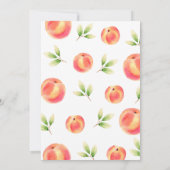 Uitnodiging tot Baby shower waterverf Peach (Achterkant)