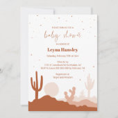 Uitnodiging tot Baby shower woestijn (Voorkant)