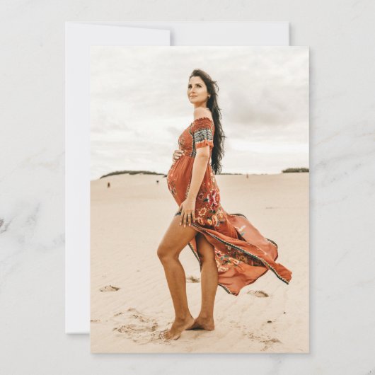 Uitnodiging tot Baby shower woestijn (Achterkant)