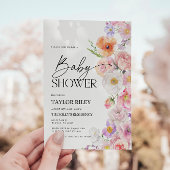 uitnodiging tot baby shower | Zomer Bloemen Uitnod