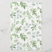 Uitnodiging tot Baby van Griekenland en Florals (Achterkant)