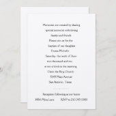 Uitnodiging tot beaptisme Silver Cross (Voorkant / Achterkant)