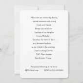 Uitnodiging tot beaptisme Silver Cross (Achterkant)