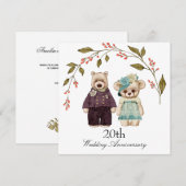 Uitnodiging tot beer  Couple Wedding Jubileum (Voorkant / Achterkant)