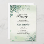 Uitnodiging tot begrafenis Kaart (Voorkant / Achterkant)