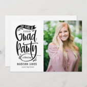 Uitnodiging tot bekendmaking Afstuderen van partij (Voorkant / Achterkant)