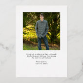 Uitnodiging tot bekendmaking Afstuderen voor Folie (Achterkant)