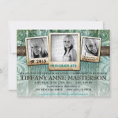 Uitnodiging tot bekendmaking Rustic Photo Afstuder (Voorkant)