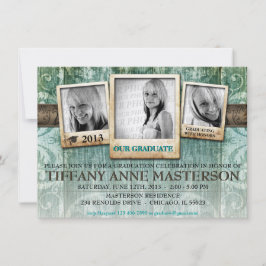 Uitnodiging tot bekendmaking Rustic Photo Afstuder