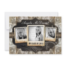 Uitnodiging tot bekendmaking Rustic Photo Afstuder