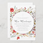 Uitnodiging tot bekendmaking van baby Baptism (Voorkant / Achterkant)