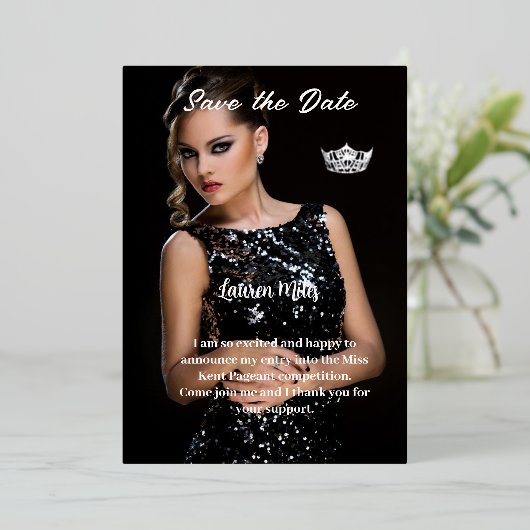 uitnodiging tot bekendmaking van de folie (Staand Voorkant)