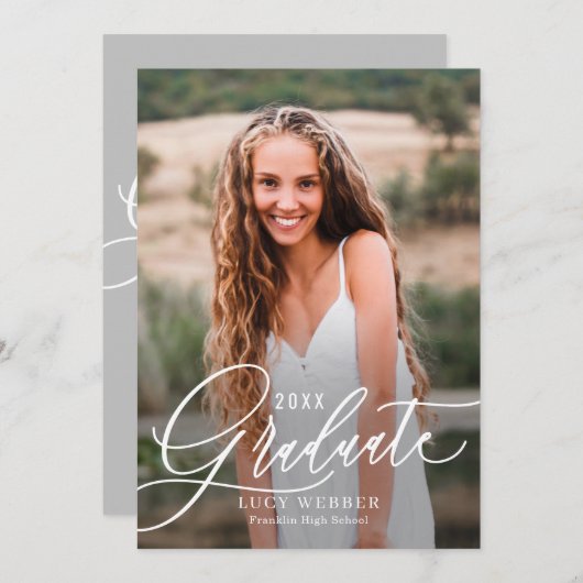 Uitnodiging tot bekendmaking van finely Penned Afs (Voorkant / Achterkant)