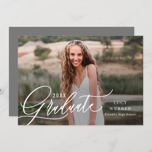 Uitnodiging tot bekendmaking van finely Penned Afs (Voorkant / Achterkant)