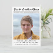 Uitnodiging tot bekendmaking van het oude dagblad  (Staand voorkant)