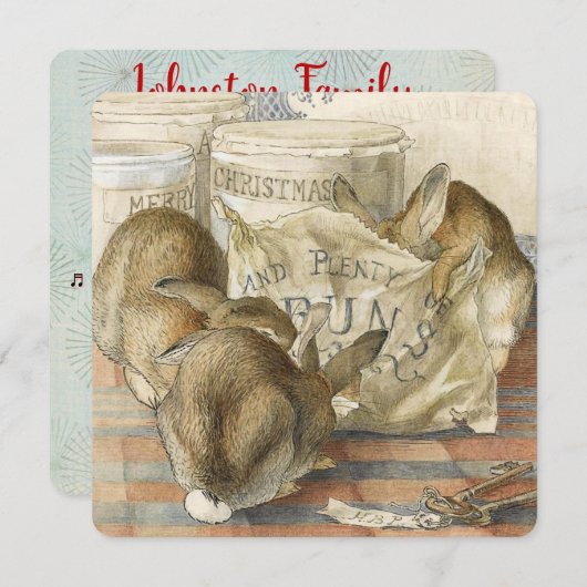 Uitnodiging tot bekendmaking voor kerstfeestdagen (Voorkant / Achterkant)