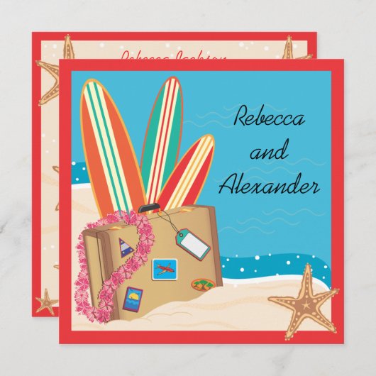 Uitnodiging tot bestemming na huwelijk (Voorkant / Achterkant)