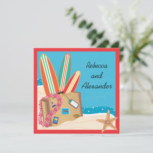 Uitnodiging tot bestemming na huwelijk (Staand voorkant)