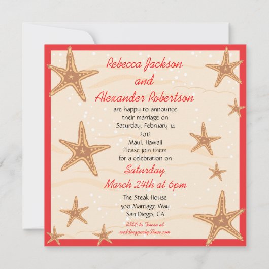 Uitnodiging tot bestemming na huwelijk (Achterkant)