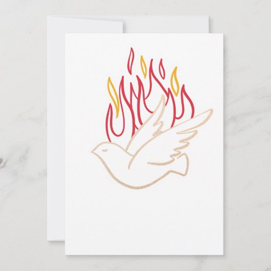 Uitnodiging tot bevestiging Golden Dove (Achterkant)