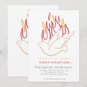 Uitnodiging tot bevestiging Golden Dove (Voorkant / Achterkant)