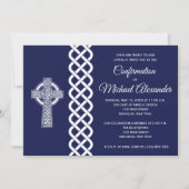 Uitnodiging tot bevestiging Keltische kruis voor j (Voorkant)