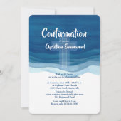 Uitnodiging tot bevestiging van blauwe golven (Voorkant)