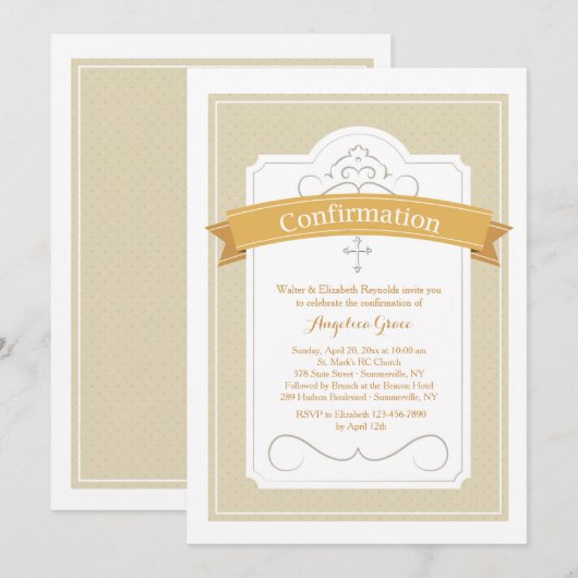 uitnodiging tot bevestiging van de zegen (Voorkant / Achterkant)