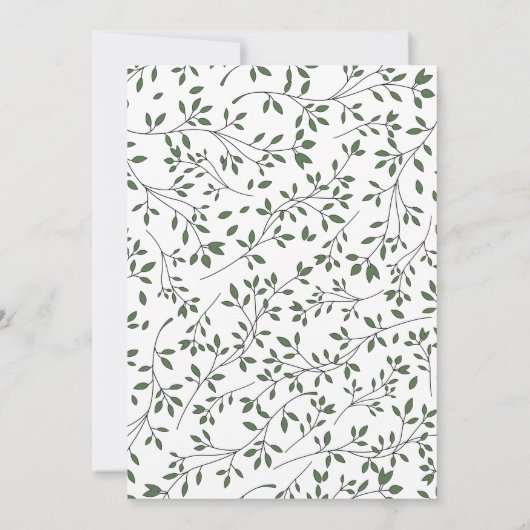 Uitnodiging tot bevestiging van eucalyptus Leaf (Achterkant)