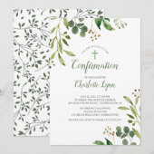 Uitnodiging tot bevestiging van eucalyptus Leaf (Voorkant / Achterkant)