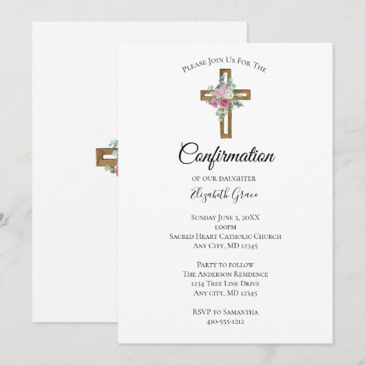 Uitnodiging tot bevestiging van houten dwarsbloeme (Voorkant / Achterkant)