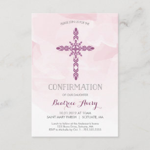 Uitnodiging tot bevestiging van meisjes, crossprom