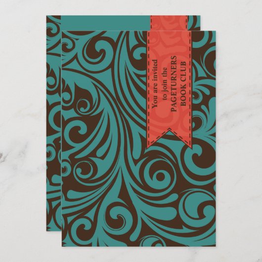 Uitnodiging tot bladwijzer Book Club (Voorkant / Achterkant)