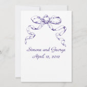 Uitnodiging tot blauwe boot Swag Wedding (Achterkant)