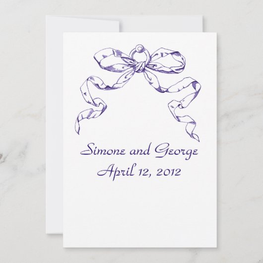 Uitnodiging tot blauwe boot Swag Wedding (Achterkant)