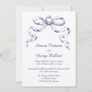 Uitnodiging tot blauwe boot Swag Wedding