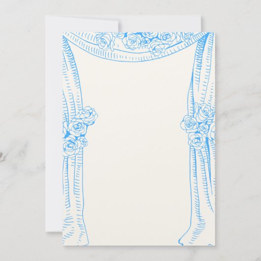 Uitnodiging tot  blauwe bruiloft (Achterkant)