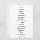 Uitnodiging tot blauwe bruiloft (Achterkant)