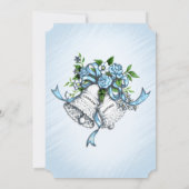 Uitnodiging tot blauwe bruiloft (Achterkant)