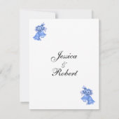 Uitnodiging tot blauwe bruiloft (Achterkant)