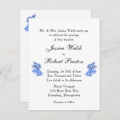 Uitnodiging tot blauwe bruiloft (Voorkant / Achterkant)