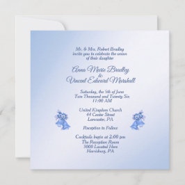 Uitnodiging tot blauwe bruiloft