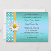 Uitnodiging tot blauwe en gele bruiloft (Voorkant)