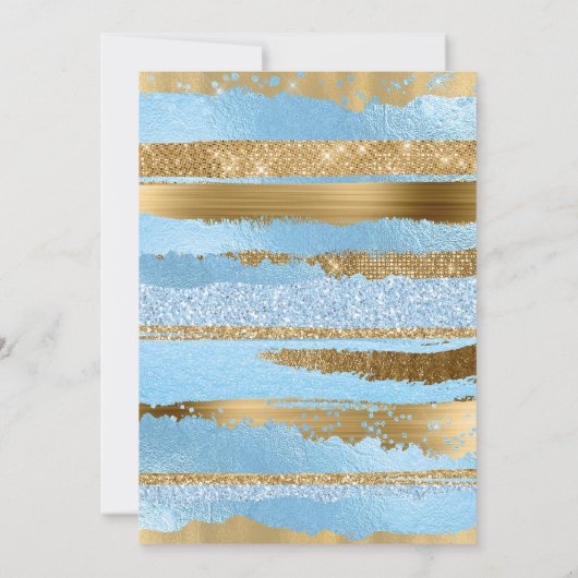 Uitnodiging tot blauwe en gouden weddenschappen (Achterkant)