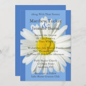 Uitnodiging tot blauwe en witte feestdag (Voorkant / Achterkant)