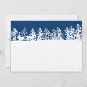 Uitnodiging tot blauwe en witte winterbruiloft (Achterkant)