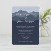 Uitnodiging tot blauwe gordijn (Staand voorkant)