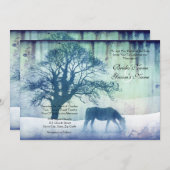 Uitnodiging tot blauwe paardenweddenschappen (Voorkant / Achterkant)