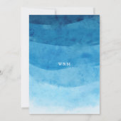 Uitnodiging tot blauwe Waterverf (Achterkant)