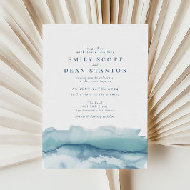 Uitnodiging tot blauwe Waterverf